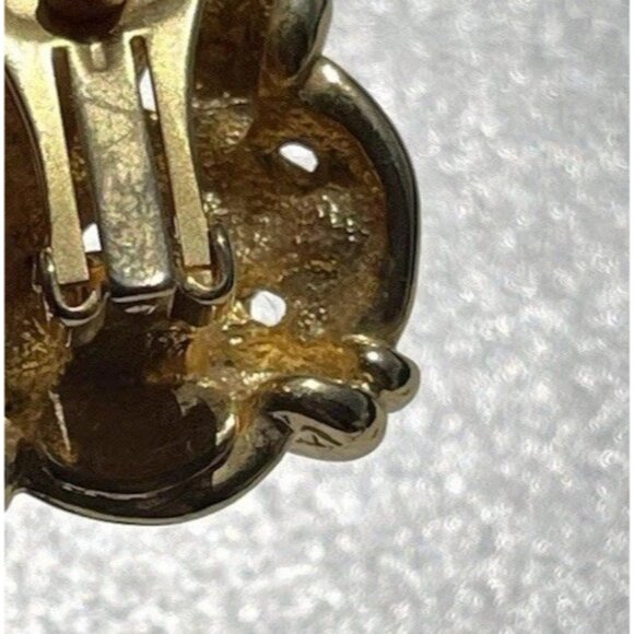 Vintage Cookie Lee Earrings Women’s Modern Quality Gold Gunmetal Chain Clip On - Picture 7 of 15